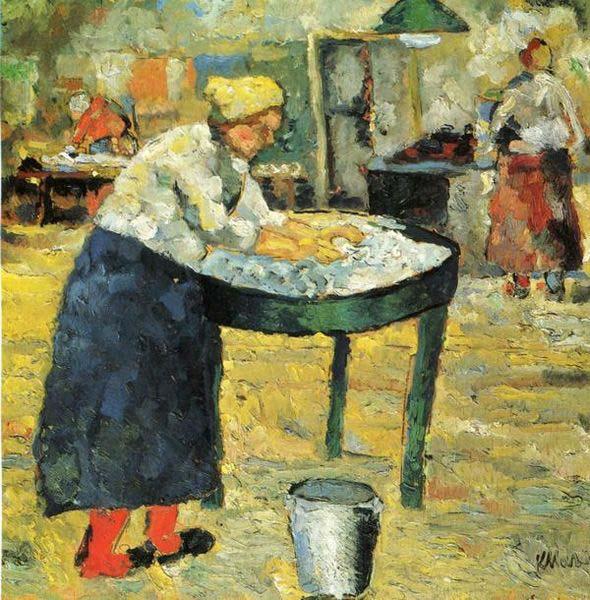 Kazimir Malevich Laundress France oil painting art